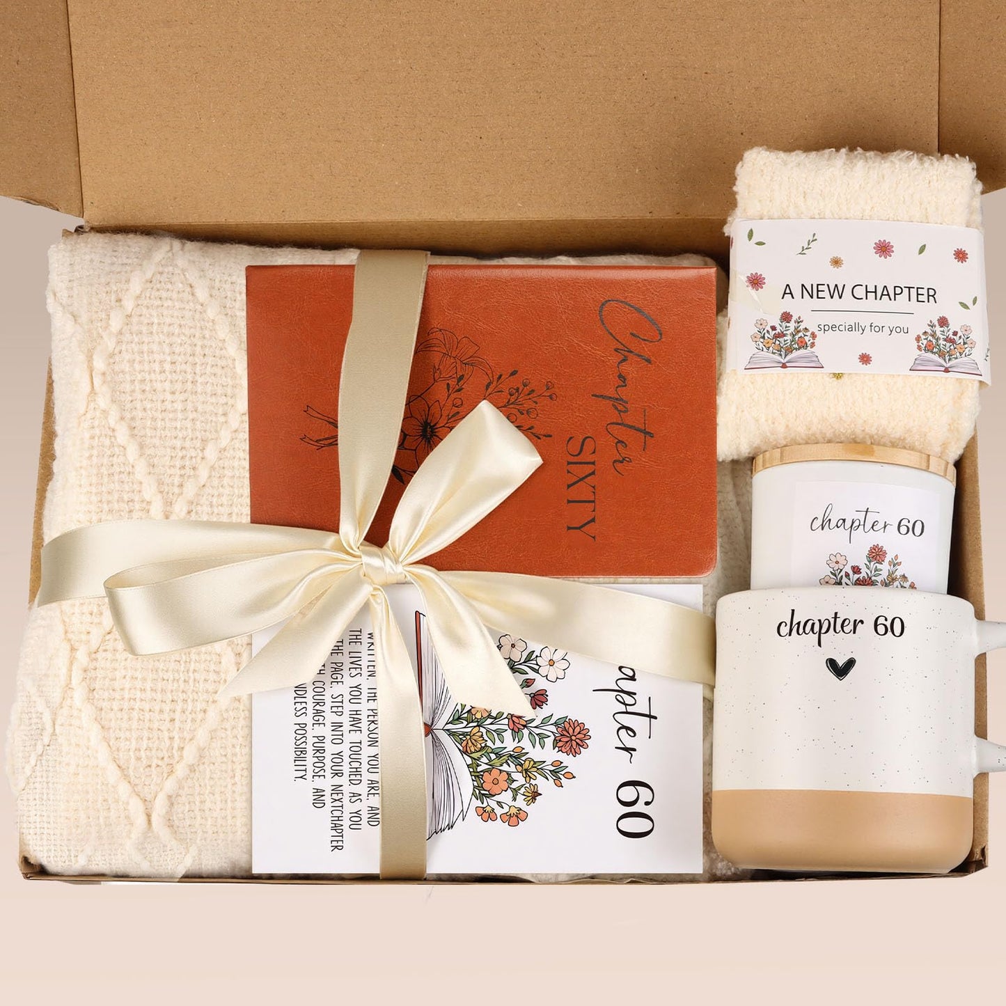 60th Birthday Gifts for Women, Unique Chapter 60 Year Old Birthday Gifts for Women Happy 60th Bday Gift Basket for Her Turning 60 Year Old Gift Box Ideas for Woman Wife Mom Grandma Sister Friend | Chapter 60