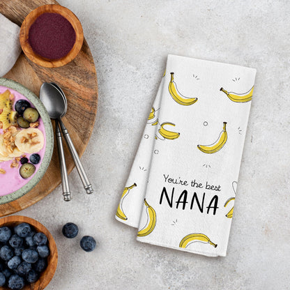 WFSM Nana Gifts Kitchen Towels - Gifts for Nana Kitchen Towels, Banana Gift Hand Towels, Gift for Nana from Grandkids Tea Towel, Nana Gifts for Mothers Day, 16×24 Inches