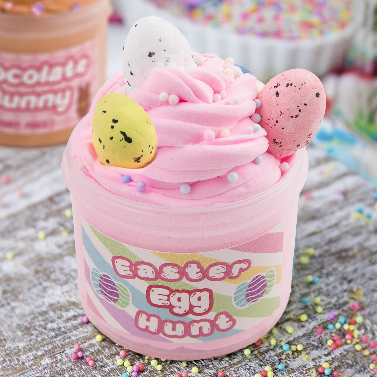 Easter Basket Stuffers - 4 Pack Kit of Eggs Filled with Slime and Charms - Prefilled Eggs with Toys Inside Easter Gifts for Toddlers Teens Girls Boys