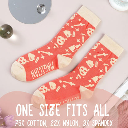 InnoBeta Esthetician gifts for Women, Funny Beauty Magician Gifts, Perfect for Birthday & Christmas, One Size Crew Socks
