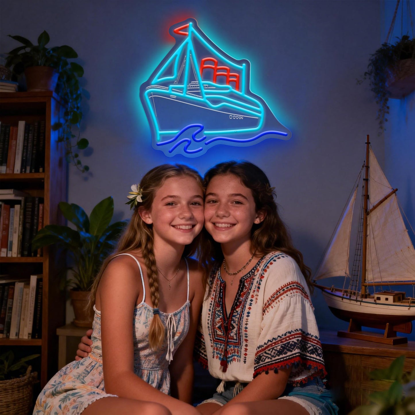 Titanic Neon Sign The Titanic Gifts for Kids Room Decor Boys Led Lights for Bedroom USB Power Titanic Night Light Birthday Gifts for Women Men