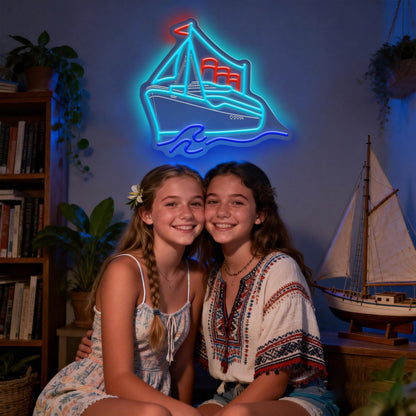 Titanic Neon Sign The Titanic Gifts for Kids Room Decor Boys Led Lights for Bedroom USB Power Titanic Night Light Birthday Gifts for Women Men