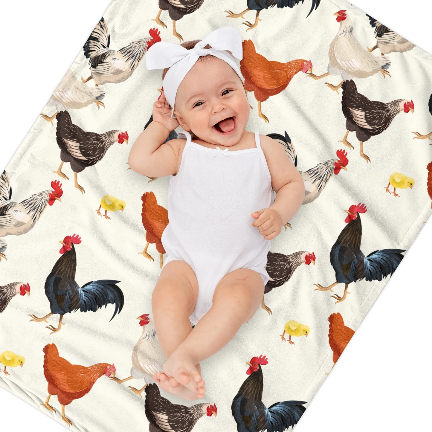 Chicken Gifts for Women, Cute Chicken Blanket for Adults, Soft Fuzzy Plush Throw Mom Blanket, Chickens Decor with Rooster Design, Gifts for Mothers Day White Elephant, 50 x 60 Inches