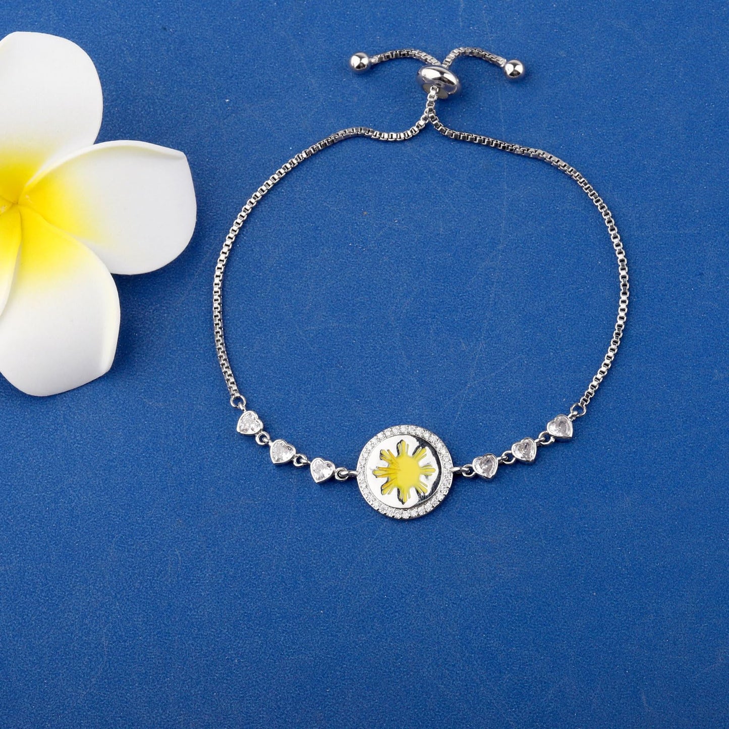 KEYCHIN Sun And Star Bracelet - Filipina Pride Gifts - Philippine Flag Jewelry