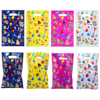 PACKSISTER Durable Plastic Goodie Party Favor Bags with Handles for Birthday, Loot Treat for Return Gifts(20Pcs)