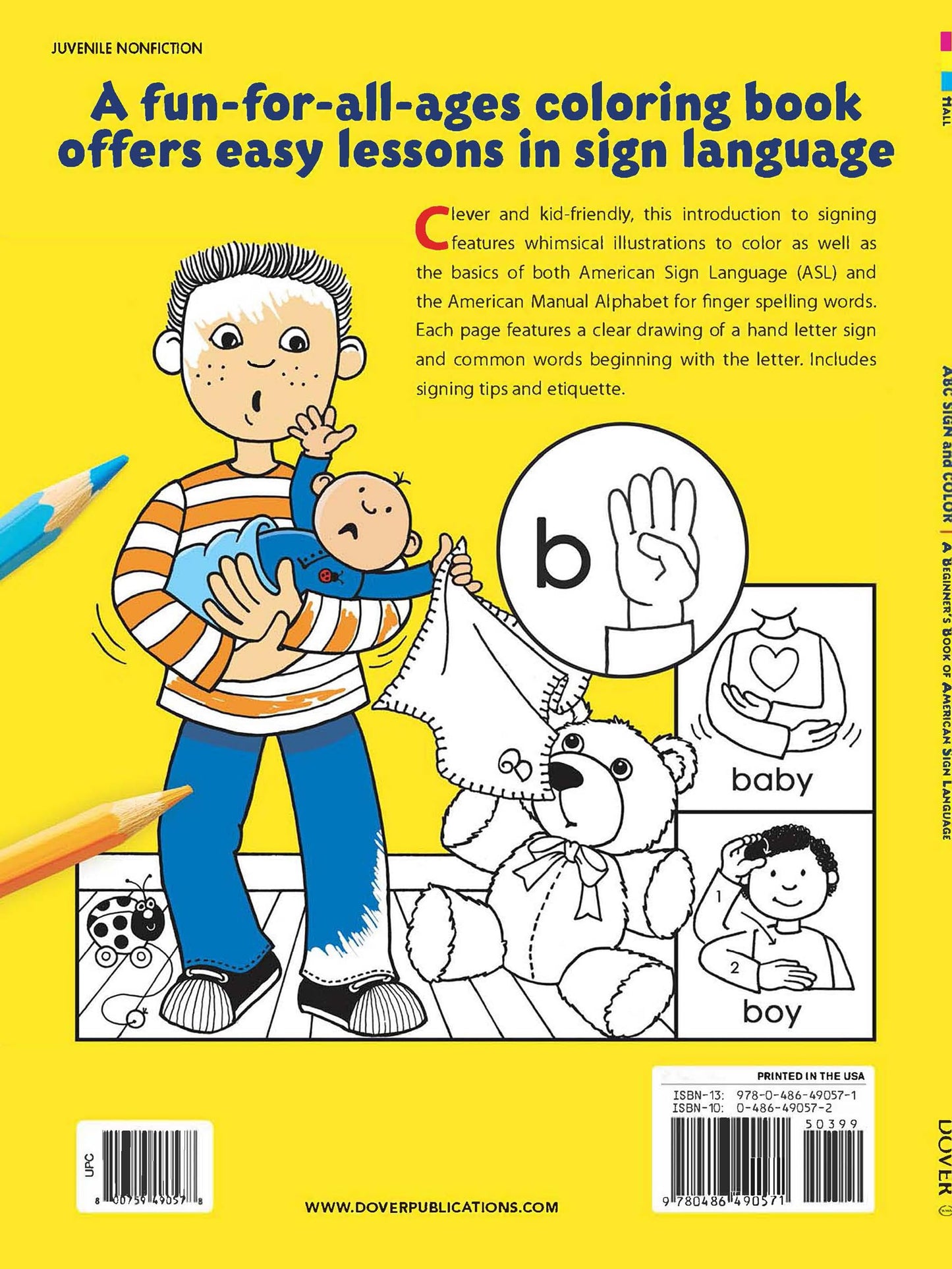 ABC Sign and Color: A Beginner's Book of American Sign Language (Dover Kids Activity Books)
