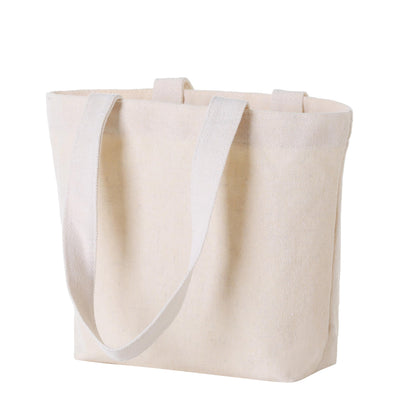 10×8×3 Inch - Small Canvas Tote Bags for Kids Mini Gift Bulk for Painting DIY Arts & Crafts Thick Fabric Bland Bags