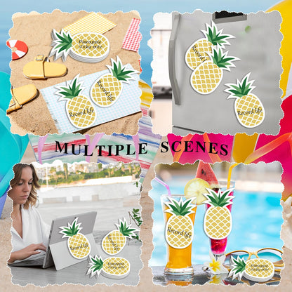 12 Pcs Pineapple Shape Sticky Notes Pineapple Sticky Note Pad Cute Fruit Self Stick Note Pads Self Adhesive Paper Message Note for Home Office School Stationery Supplies Party Gift