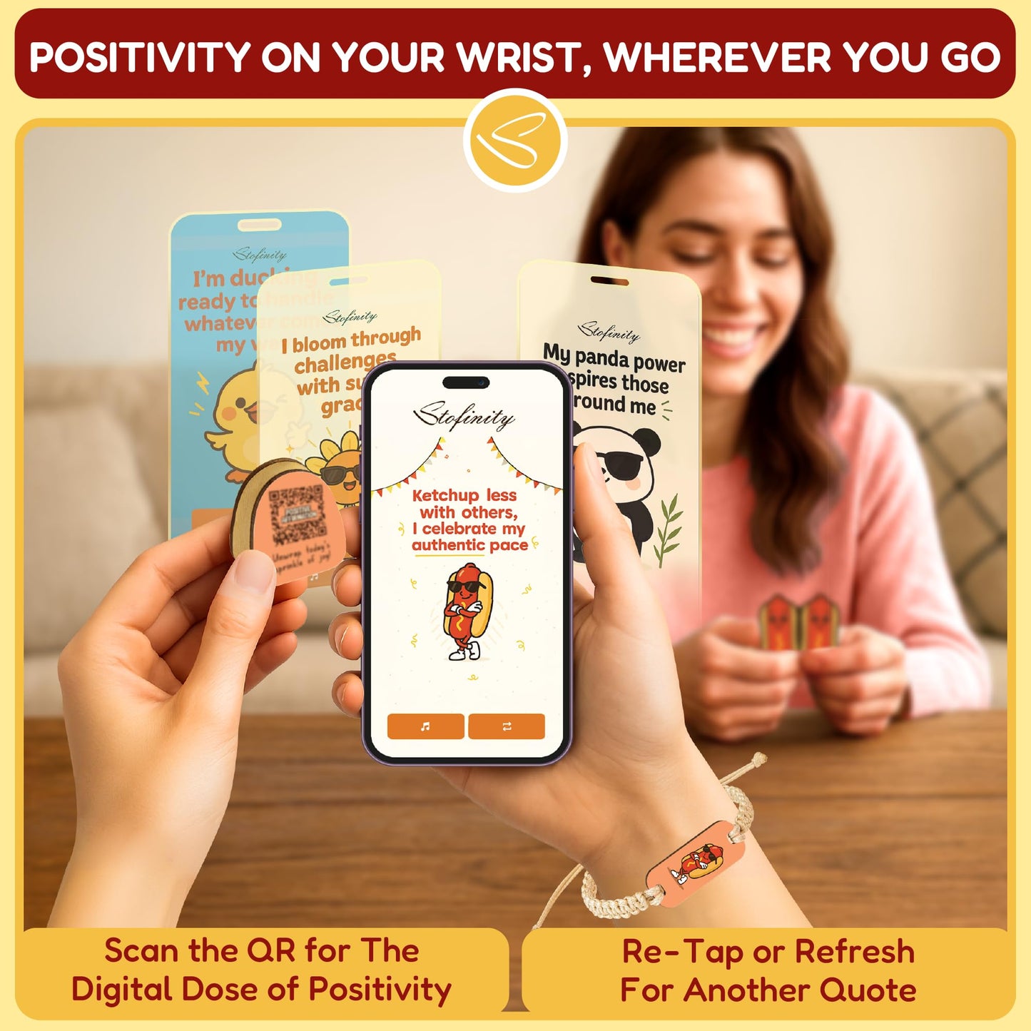 Stofinity Emotional Support Hot Dogs Gifts - Funny White Elephant Gifts For Teen Girl Trendy Stuff, Positive Affirmations Cards For Women Birthday, Hotdog Card For Christmas Basket Gift