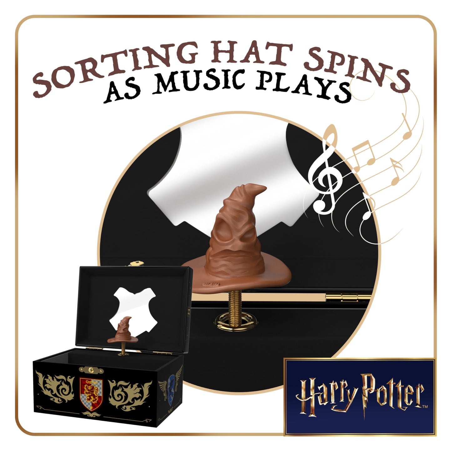 Harry Potter Jewelry Box for Girls Musical Jewelry Box with Spinning Figurine, Harry Potter Toys for Kids Ages 3-7