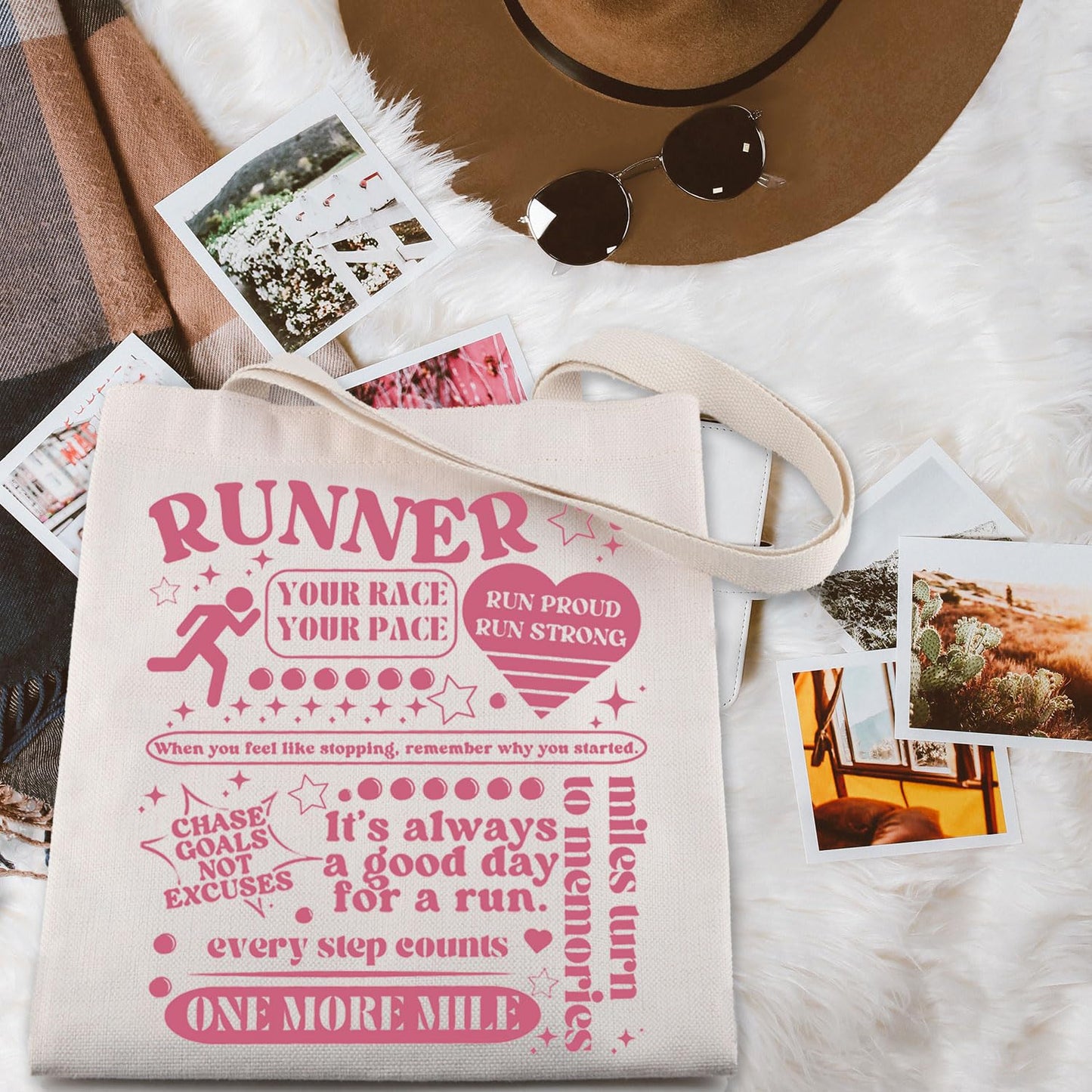 ENSIANTH Runner Gift Marathon Lover Tote Bag Cross Country Running Enthusiast-Track Team-Running Gift Love to Run Handbag