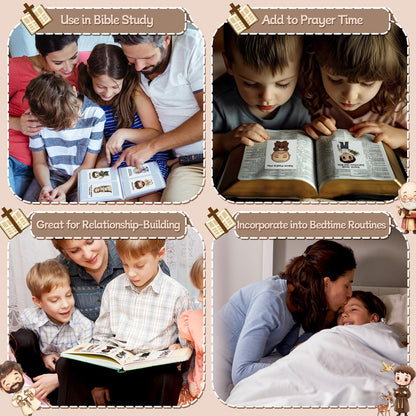Motiskyy 120 Pcs Catholic Gift Catholic Prayer Card with Saint Stories Cute Holy Prayer Card Bookmark Bulk for Teacher Student Sunday School Classroom Bible Study Religious Education Activity