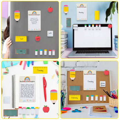 Xqumoi Teaching is A Work of Heart Sticky Notes Set Blackboard Self-Stick Note Pads Teacher Appreciation Gift Writing Memo Pads School Office Supplies