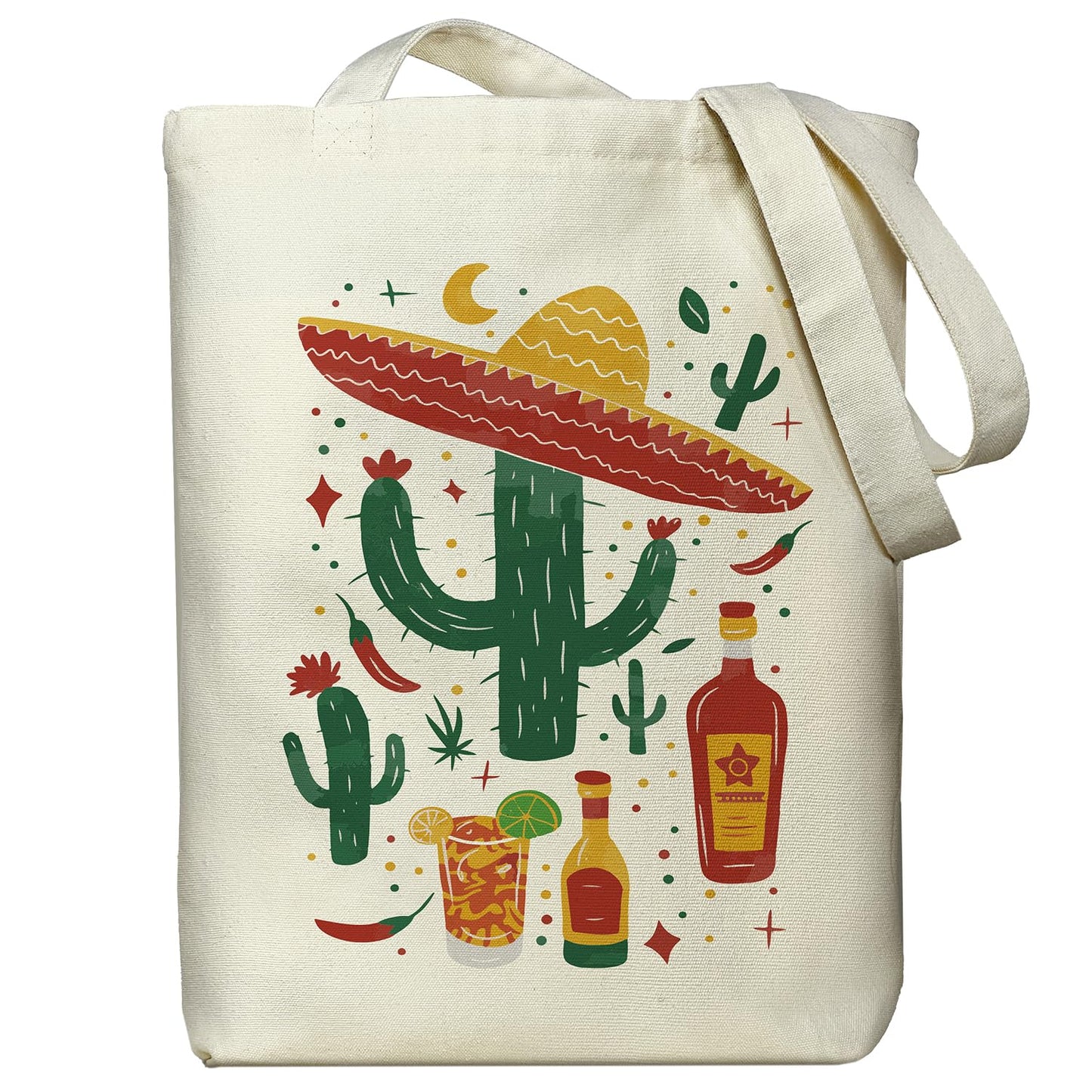 itgowisa Canvas Tote Bag for Women, Aesthetic Tote Bag with Zipper Pocket for Grocery Travel Work Gift, Canvas Shopping Bag