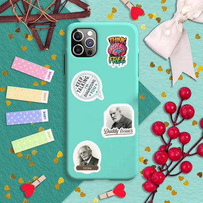 100Pcs Psychology Stickers for Laptop, for Water Botttle - Funny Psychologist Stickers for Therapist - Psychology Party Supplies - Gift for Women & Men