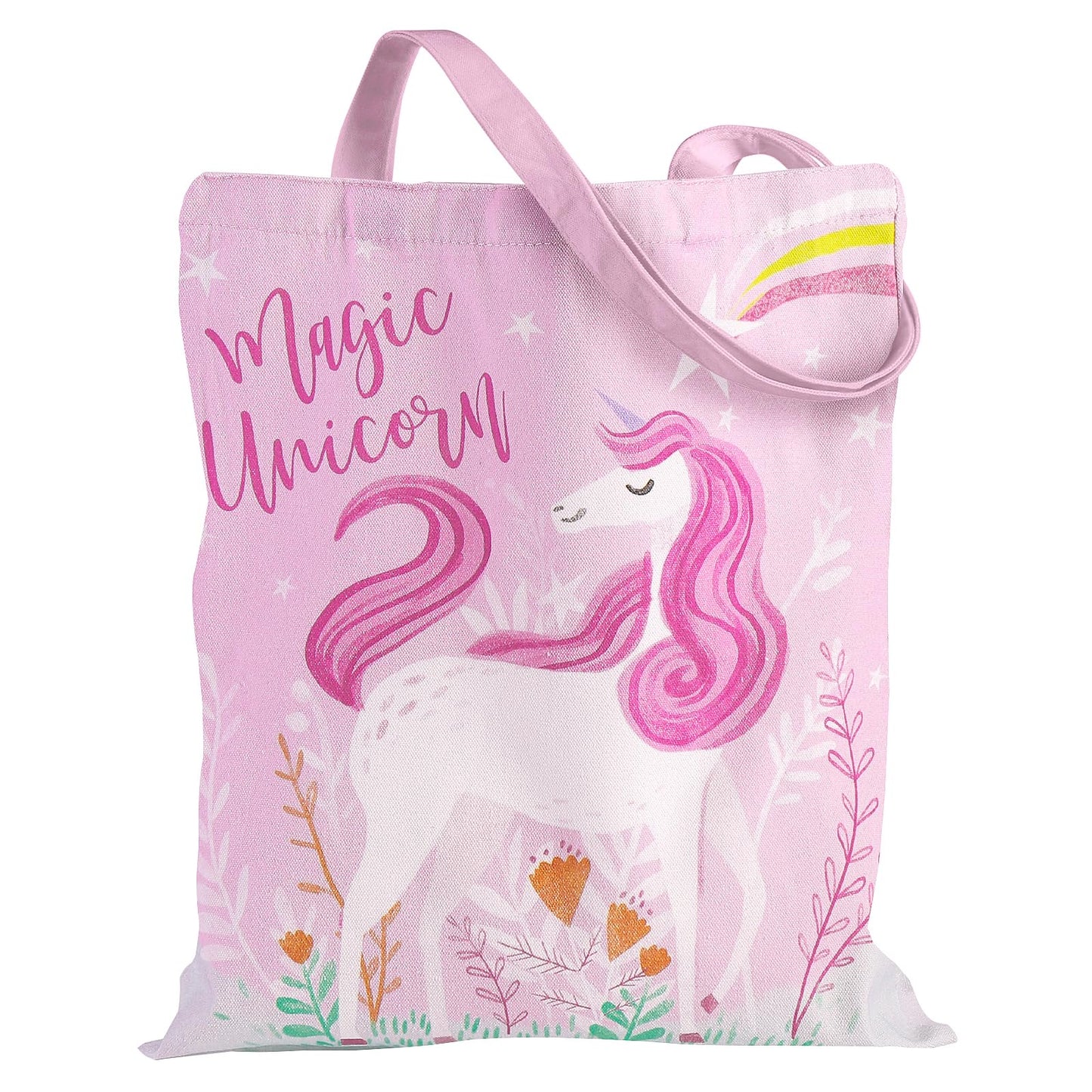 Loveinside Canvas Tote Bag for Women Girls, Grocery Shopping Bag, Reusable Shoulder Tote Bag, Goodie Bag for Wrap Storage