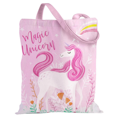 Loveinside Canvas Tote Bag for Women Girls, Grocery Shopping Bag, Reusable Shoulder Tote Bag, Goodie Bag for Wrap Storage