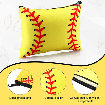 Nuogo 60 Pcs Softball Gifts for Team Girls Softball Party Favors Include Cosmetic Bag, Keychains, Hair Scrunchies, Hair Ties, Bracelets for Sport Theme Birthday Party Supplies