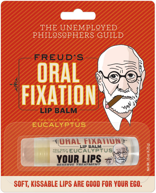 The Unemployed Philosophers Guild Sigmund Freud's Oral Fixation Lip Balm - Eucalyptus Mint Flavored, Cruelty-Free and Made in the USA from Natural and Imported Ingredients