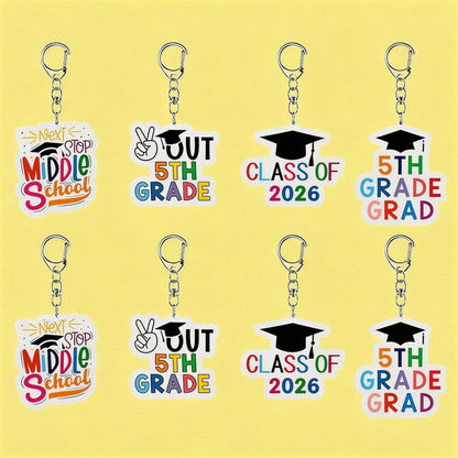 Aisosiks 5TH Grade Graduation Keychains Grad Gift for 5TH Grade Graduation Decorations 2026, Elementary School Graduation Gifts for Boys Girls Kids Fifth Grade Graduation Supplies