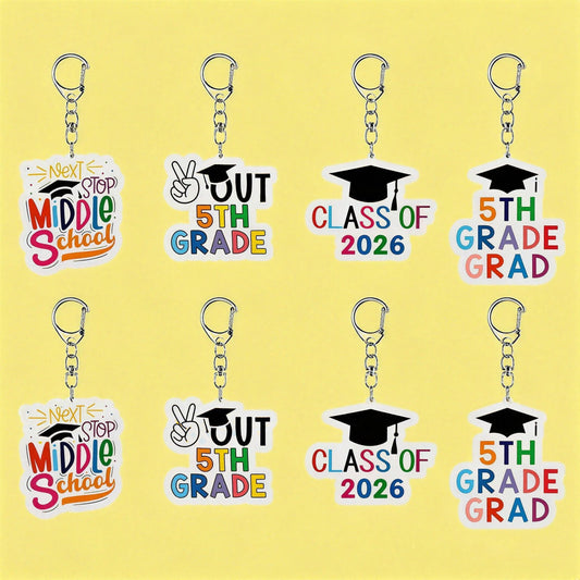 Aisosiks 5TH Grade Graduation Keychains Grad Gift for 5TH Grade Graduation Decorations 2026, Elementary School Graduation Gifts for Boys Girls Kids Fifth Grade Graduation Supplies