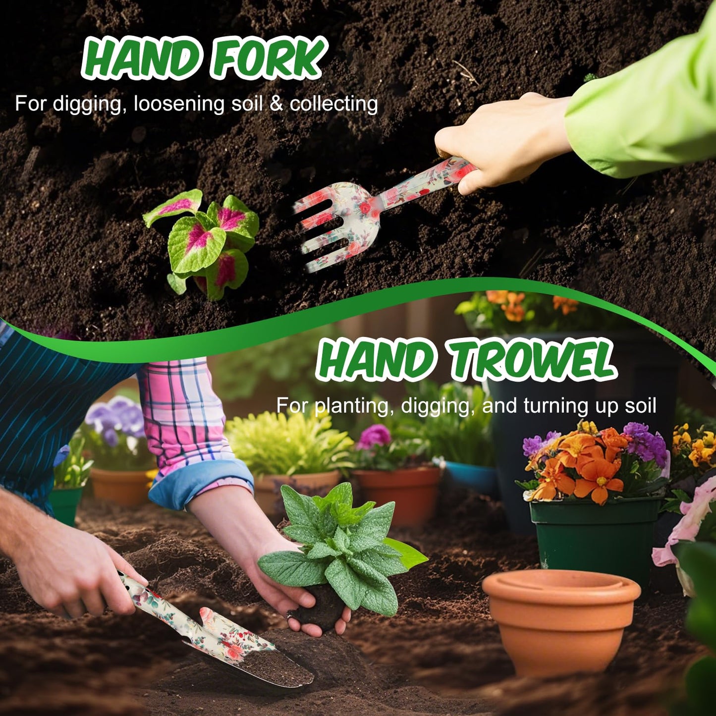 Gardening Gifts for Women, Gardening Tools for Mom Grandma Wife, Garden Tools with Hand Fork Trowel Gloves Apron, Gardening Supplies Kit Birthday Present Pink