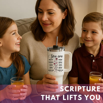 Christian Gifts For Mothers Day - Christian Tumbler 40Oz, Religious Faith Bible Verse Cup, Christian Gifts for Women, Mom, Inspirational Spiritual Jesus Tumblers, Godly Coffee Cups, Biblical-Based