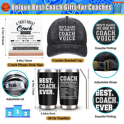 JTAMOHI Coach Gifts for Men Women, 20 Oz Best Coach Ever Tumbler Gifts, Thank You Coach Gifts, Birthday Christmas Gifts for Coach, Soccer Football Softball Basketball Swim Coach Appreciation Gifts