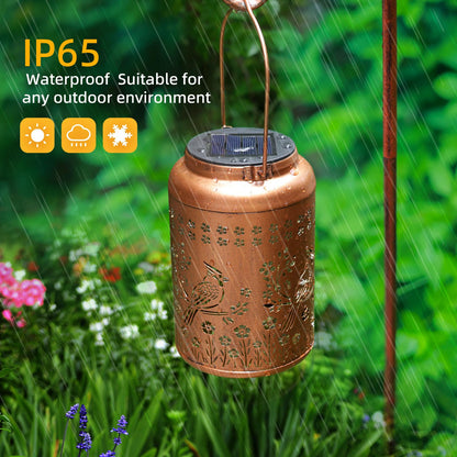 Cardinal Solar Lanterns Outdoor Waterproof Garden Decor Birthday Gifts for Women Men Grandma Mom,Cardinal Hanging Solar Lights Decorative Lantern for Yard, Patio, Lawn,Pathway