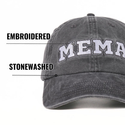 InnoBeta Mema Gifts Cap for Grandma, Funny Adjustable Embroidered Hat Gifts for Birthday, Christmas, Grey
