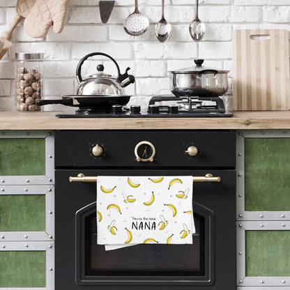 WFSM Nana Gifts Kitchen Towels - Gifts for Nana Kitchen Towels, Banana Gift Hand Towels, Gift for Nana from Grandkids Tea Towel, Nana Gifts for Mothers Day, 16×24 Inches