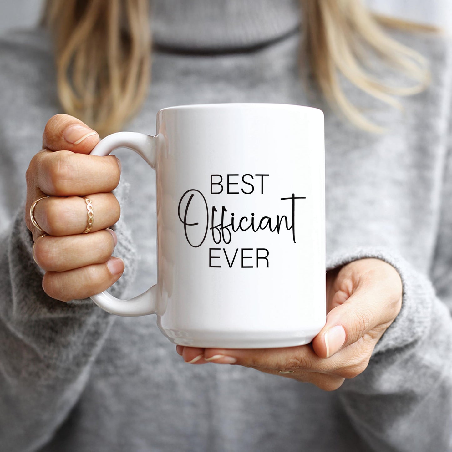 Hogg Wedding Officiant Gift, 15 oz Ceramic Registry Coffee Cup, Officiant Gift, Registry Coffee Mug, Wedding Mug, Bridal Thank You Cup