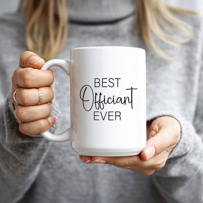 Hogg Wedding Officiant Gift, 15 oz Ceramic Registry Coffee Cup, Officiant Gift, Registry Coffee Mug, Wedding Mug, Bridal Thank You Cup