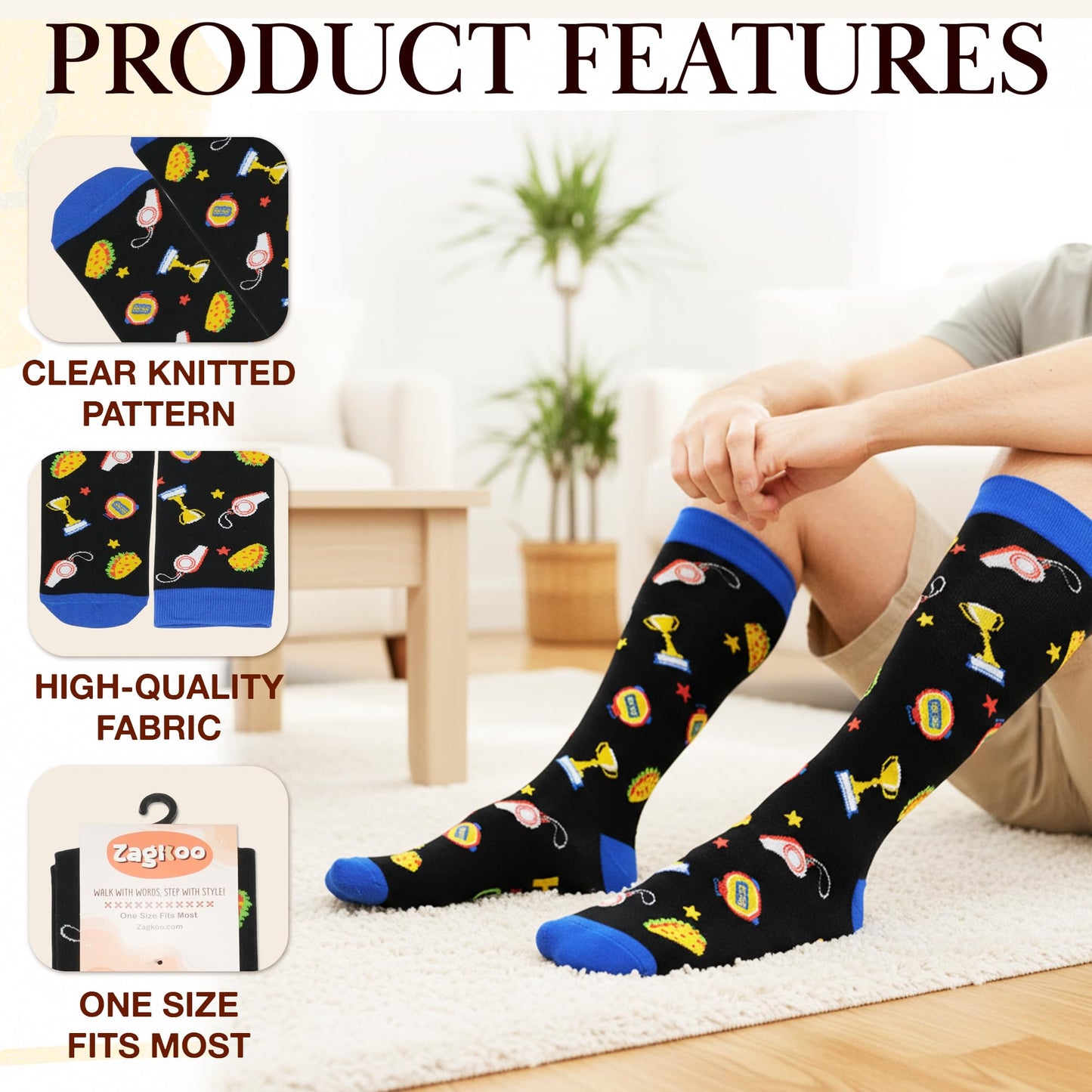 ZAGKOO Appreciation, Thank You Gifts for Teachers, Nurses, Bosses, Coaches - Funny Socks for Men, Women - Christmas Gift Idea