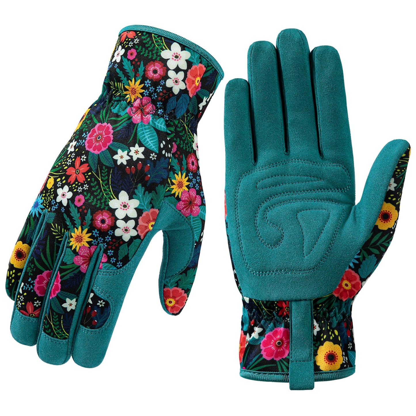 Trifabricy Gardening Gloves for Women, Breathable Leather Garden Gloves with Grip, Thorn-Proof Puncture-Resistant Work Gloves