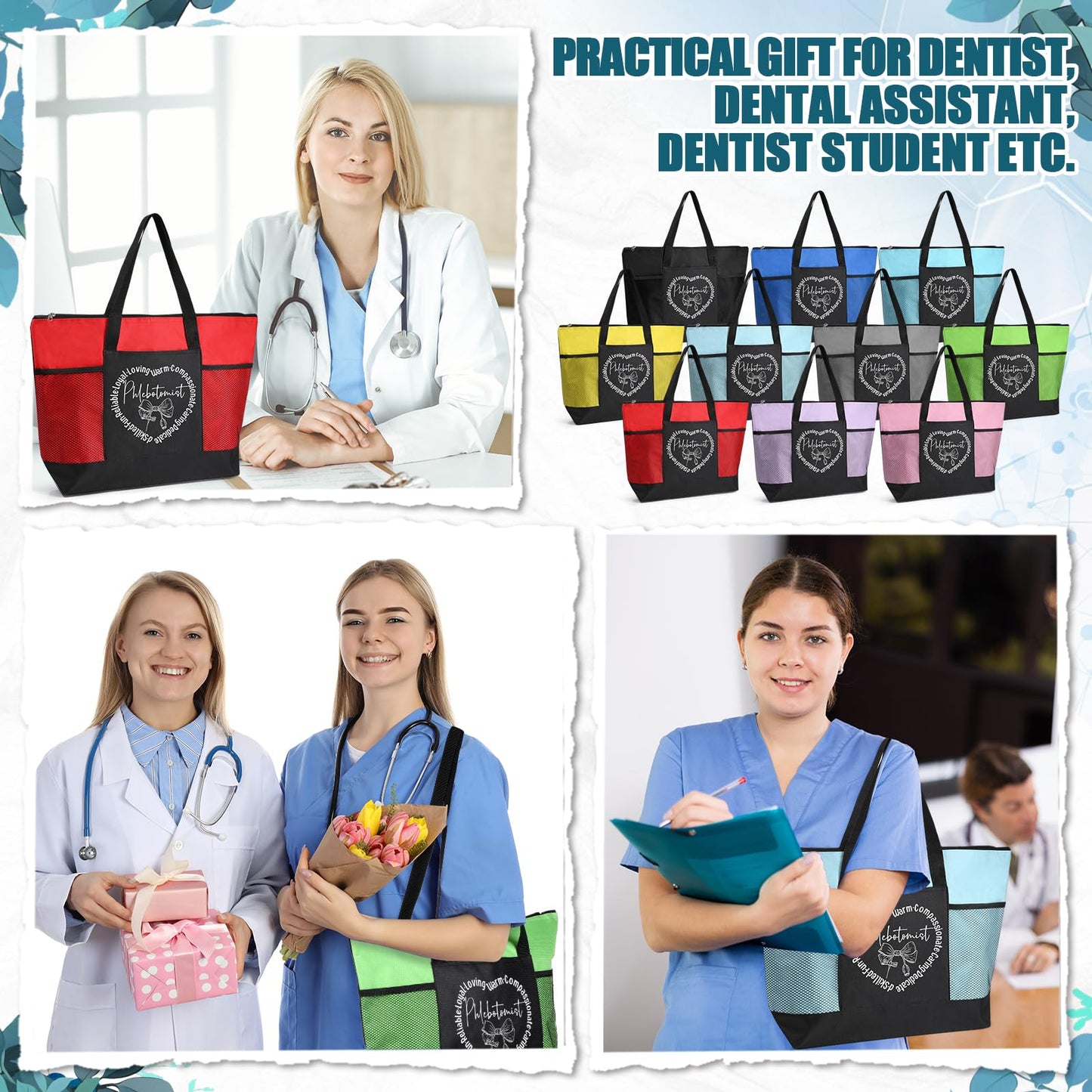 Phlebotomist Recognition Gifts Bulk Phlebotomist Technician Tote Bag Essentials Thank You Gifts for Nurse Week