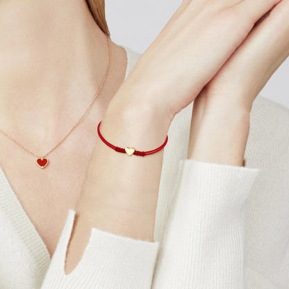 PEALICIOUS Father and Daughter Bracelets, 2PCS Fathers Day Gift from Daughter with Red String Bracelet, Back to School Pinky Promise Jewelry Matching Couple Best Friend for Her as Protection Jewelry