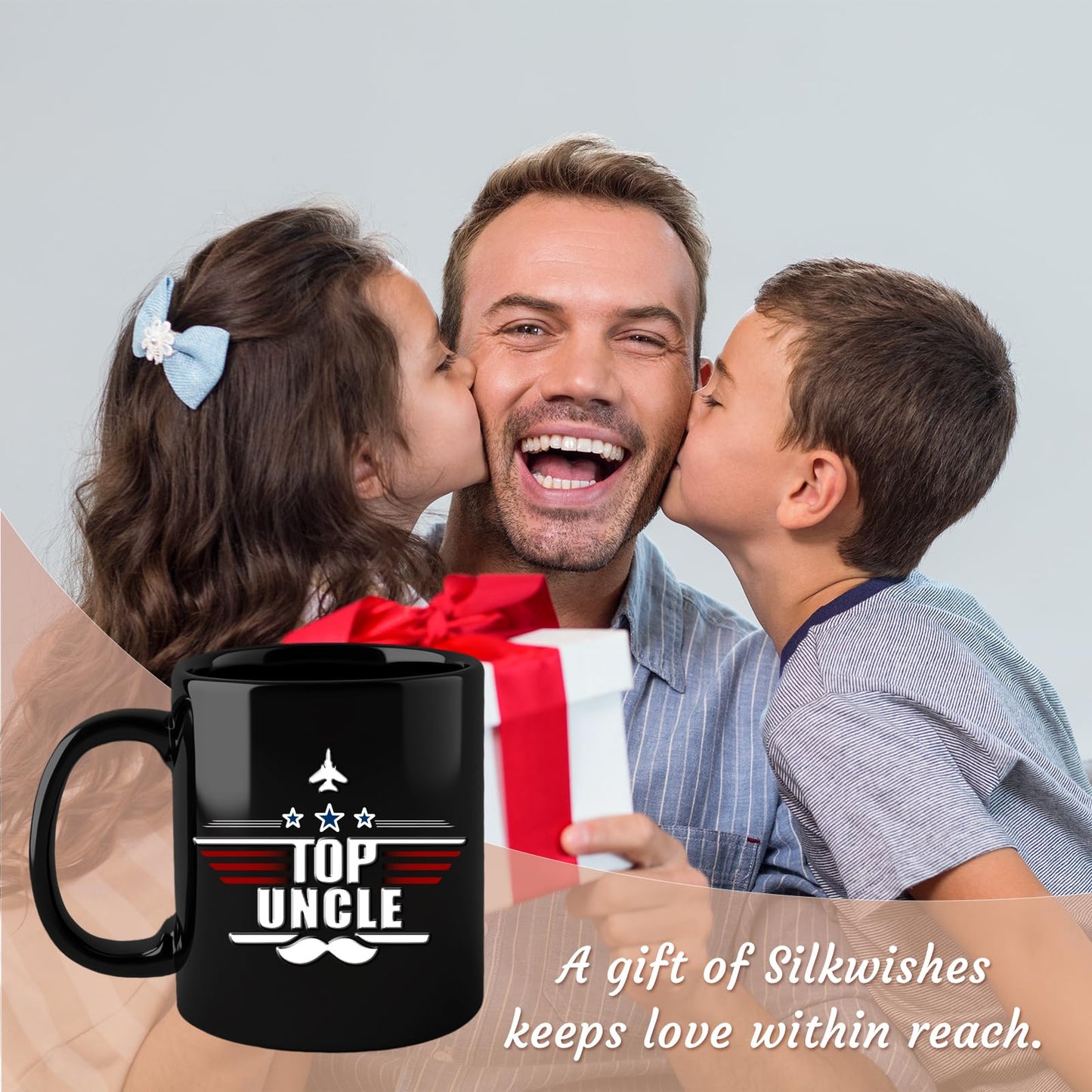 Top Uncle Mug 11Oz Uncle Fathers Day Gift from Niece Nephew, Uncles Father Day Birthday Gift, Ceramic Uncles Cup for Coffee,Milk and Tea Microwave & Dishwasher Safe