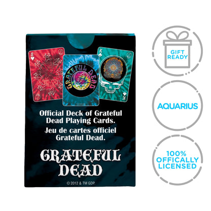 AQUARIUS Grateful Dead Playing Cards Standard Size – Themed Novelty Deck with 52 Unique Band Designs – Collectible Merchandise Gift for Teens and Adults
