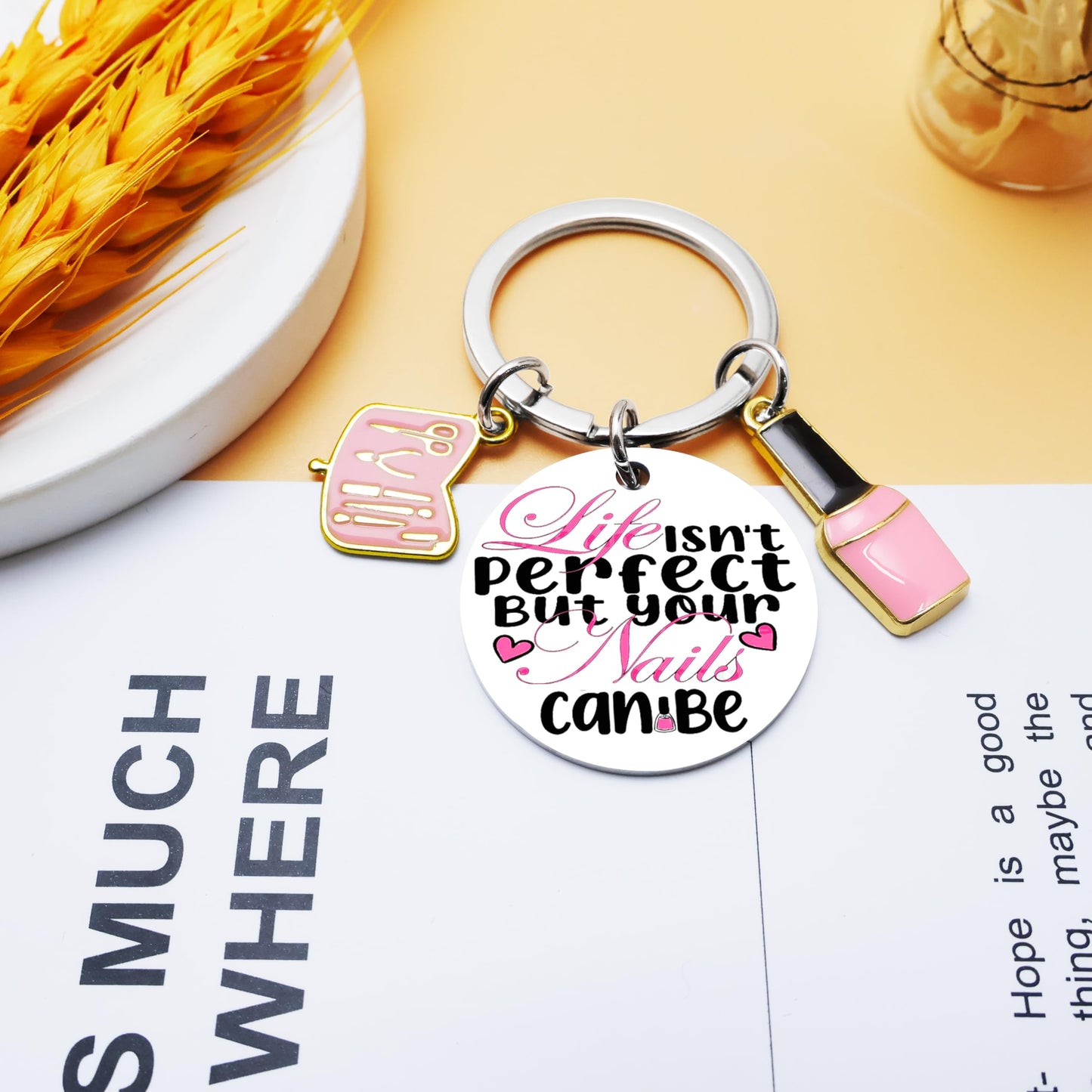 Nail Tech Gifts for Women Manicurist Keychain Nails Techs Artist Salon Gift for Nails Technician Manicurist Nail Tech Decor Gifts for Women Birthday Christmas Gift Ideas