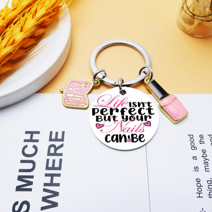 Nail Tech Gifts for Women Manicurist Keychain Nails Techs Artist Salon Gift for Nails Technician Manicurist Nail Tech Decor Gifts for Women Birthday Christmas Gift Ideas