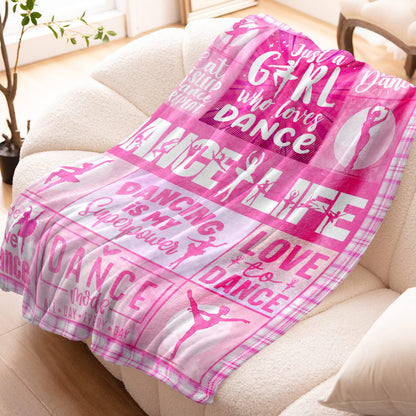 Dance Gifts for Girls, Dance Recital Gifts for Girls Throw Blanket 60" x 50", Dancer Gifts for Teen, Ballet Gifts, Best Presents for Dancers Teens/Ballerina/Team