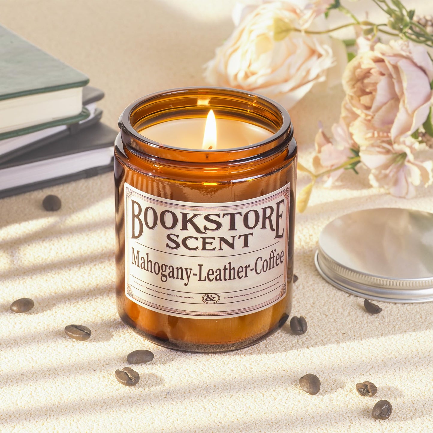 Book Lover Candle, Inspired Gift Ideas for Readers, Birthday, Book Themed Reading Gifts for Women, Bookworm, Librarian, Men