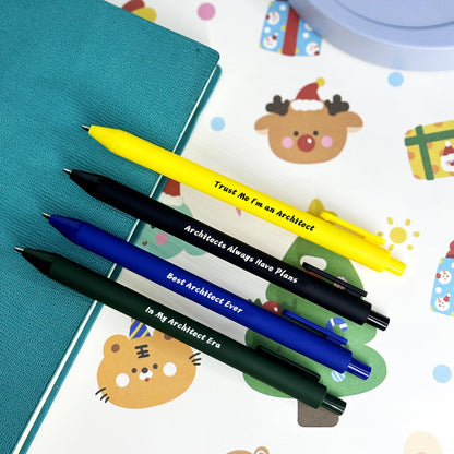 Architect Gifts for Men Ballpoint Pen Set of 4 Funny Architecture Essentials Architectural Engineering Gifts Architect Students Engineer Appreciation Inspirational Graduation Retirement Presents