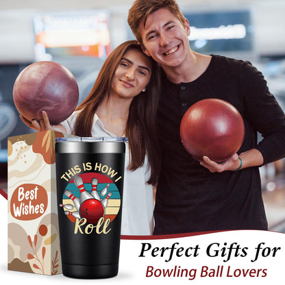 Bowling Gifts for Men, Women - Bowling Ball Lovers Gifts - This is How I Roll Tumbler Cup 20 oz