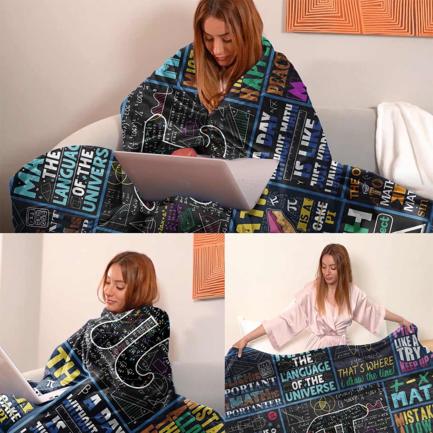 Math Teacher Gift, Teacher Blanket, Gifts for Math Teachers, Appreciation Graduation Retirement Gifts for Math Lovers Blanket 60"x50"
