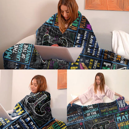 Math Teacher Gift, Teacher Blanket, Gifts for Math Teachers, Appreciation Graduation Retirement Gifts for Math Lovers Blanket 60"x50"