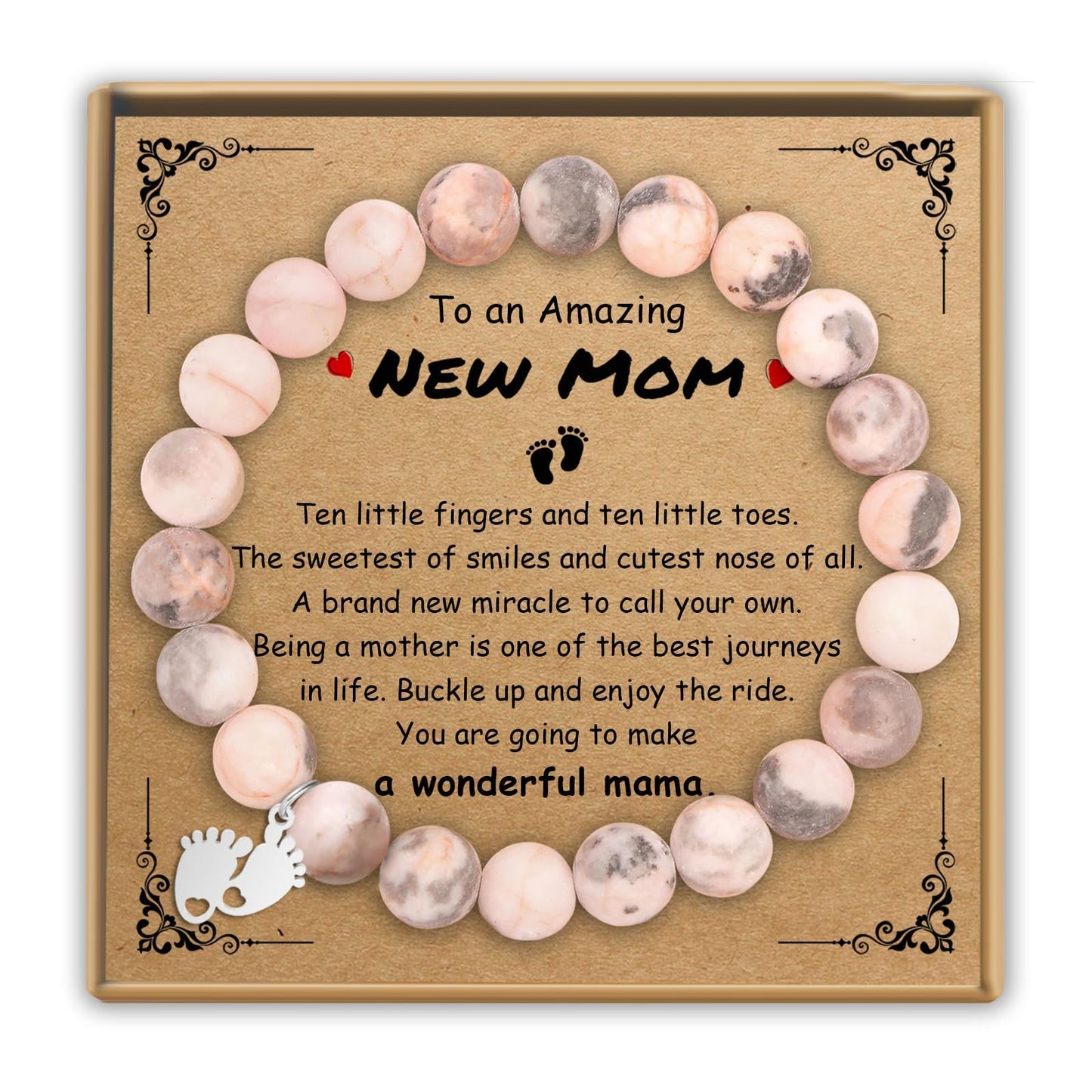 Sereney Preschool Kindergarten Graduation Gift for Girls, Birthday Gifts for Mom Grandma Daughter 1st New Mom Sister Step Mother, Pearl Bracelet as Beaded Bracelets for Wife Girlfriend Best Friends