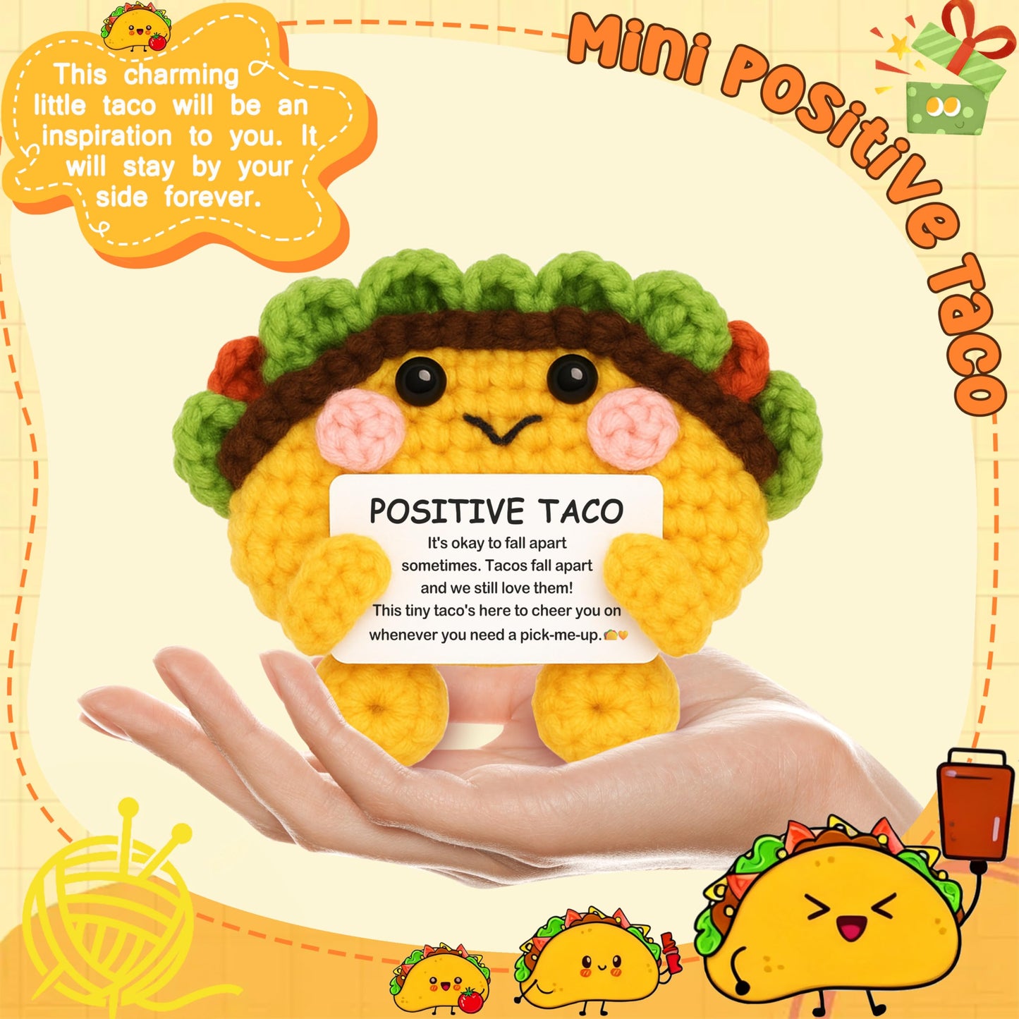 JoycuFF Birthday Gifts for Women, Emotional Support Taco, 2026 Graduation Gifts, Anniversary Thanksgiving Birthday Taco Gift for Women Men Son Mom Daughter Granddaughter