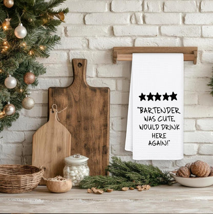 Bartender Gifts for Women Men Kitchen Towels, Bar Towel for Bartender, Gifts for Wine Lovers Dish Tea Towels for Kitchen, Wine Bar Cart Decor, 16x24 Inch